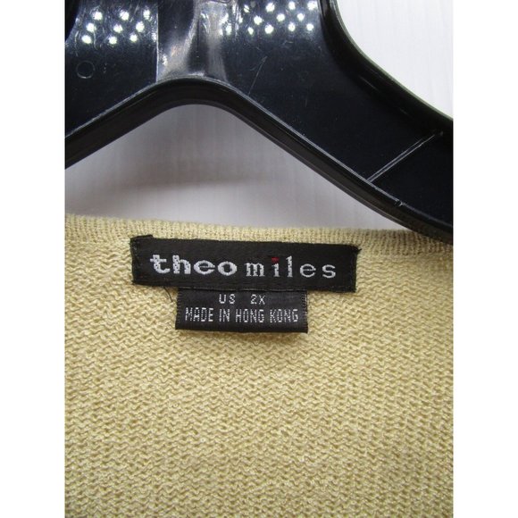 VINTAGE Theo Miles Sweater Plus 2X Tunic Pullover Shoulder Pads 90s - Picture 8 of 10